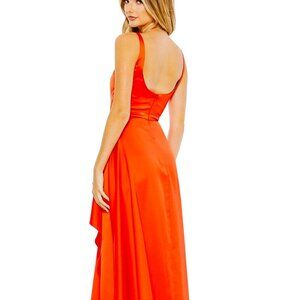 Mac Duggal 49091 Red Satin Gown – Elegant Formal Evening Dress
